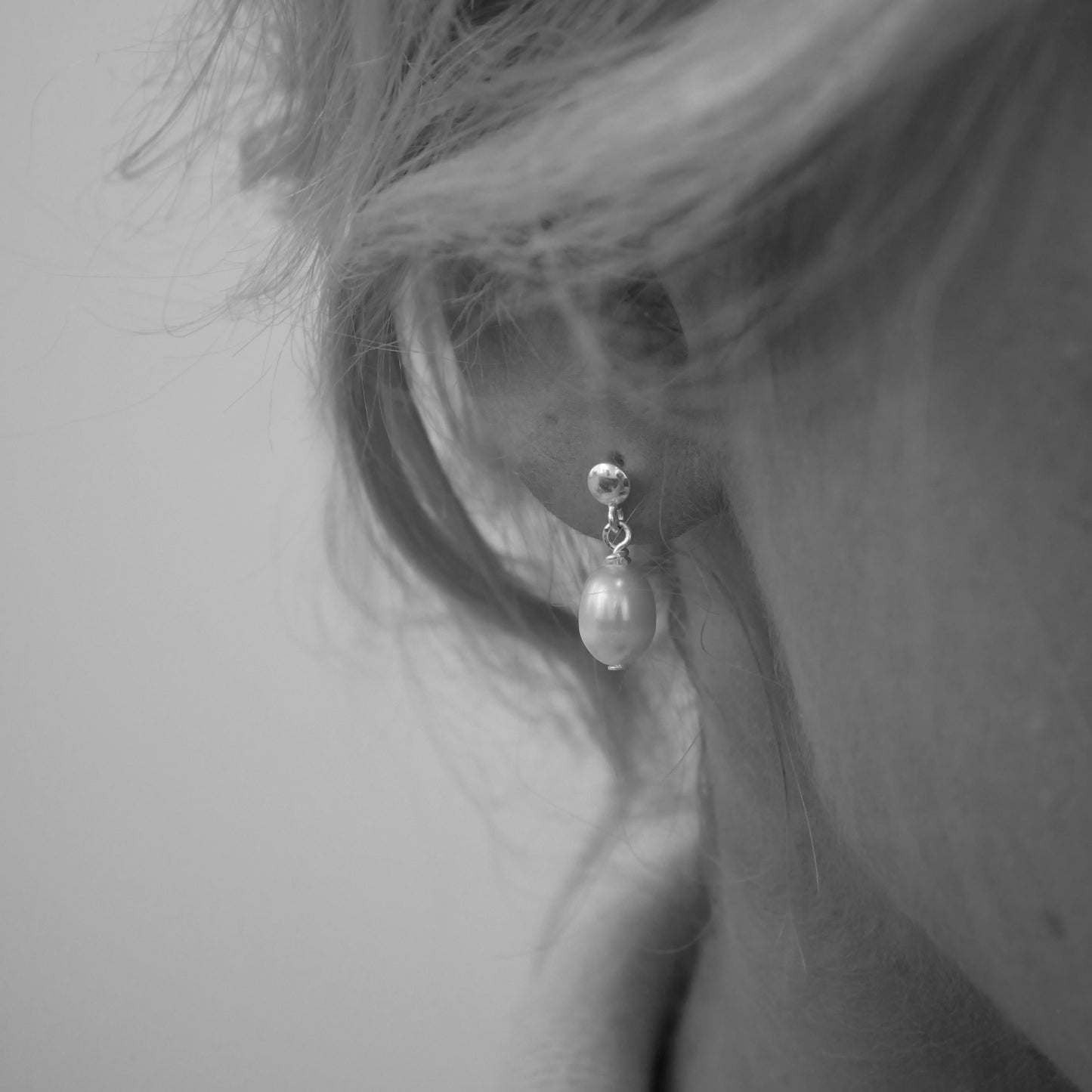 Pearl Drop Stud Earrings - saltandco