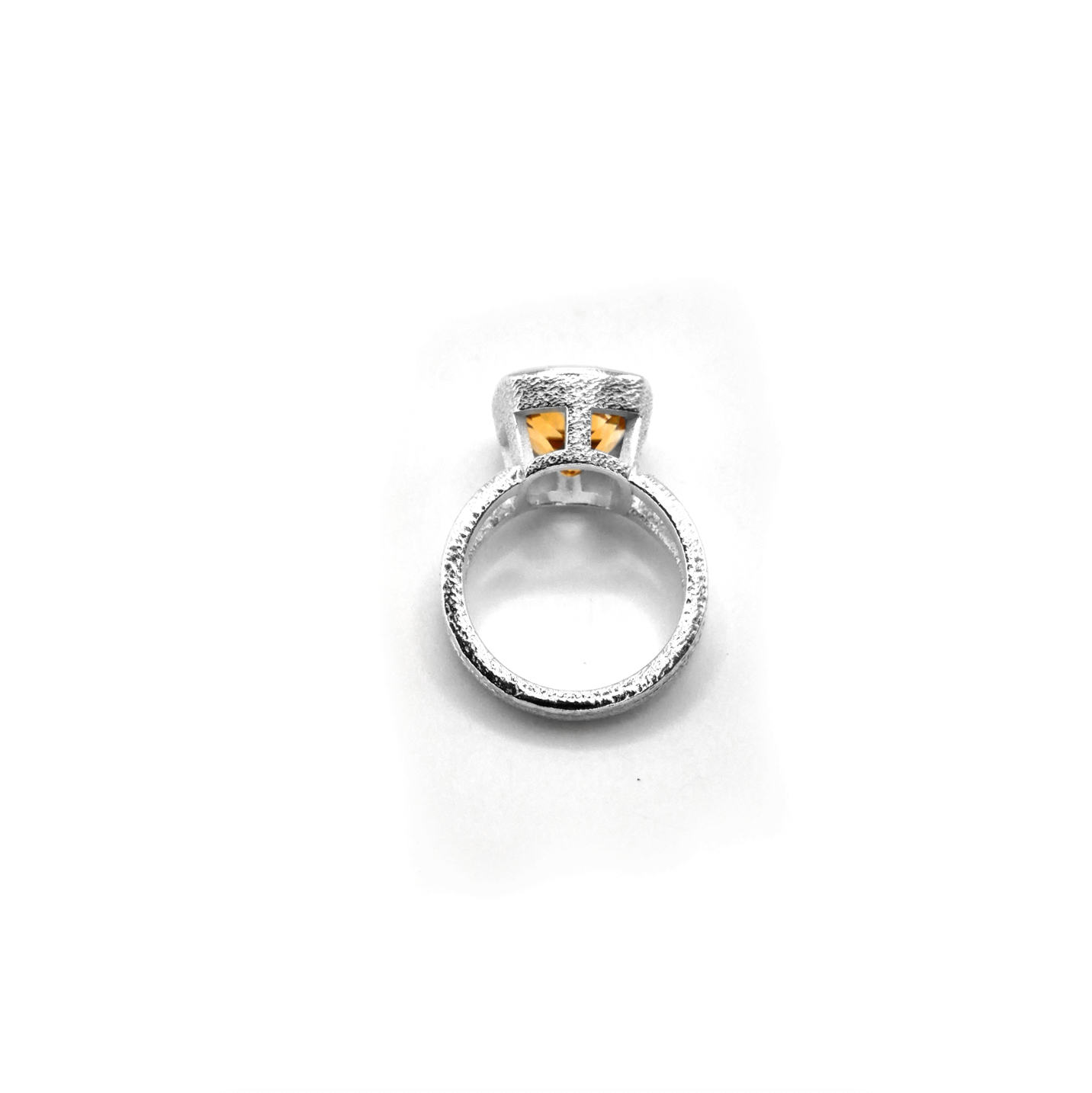 Citrine Duo Band Cinderella Ring, Q