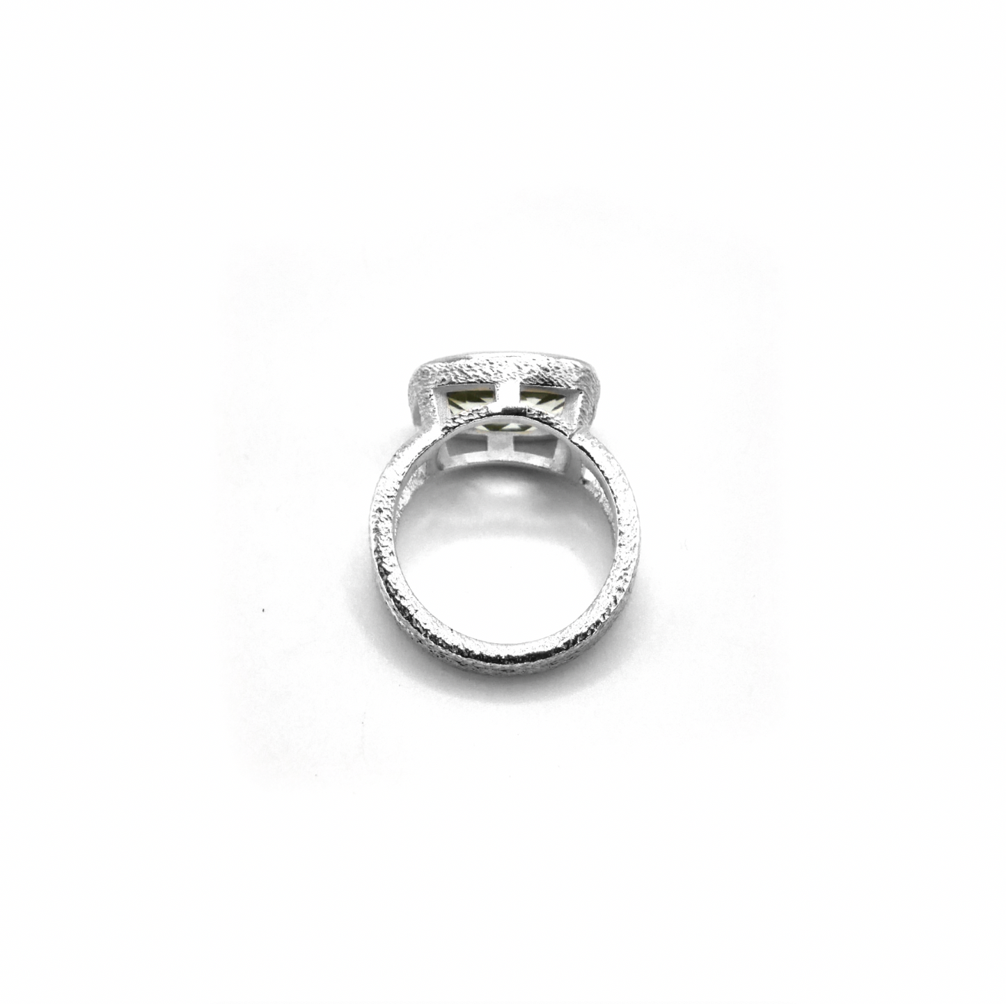 Green Amethyst Duo Band Cinderella Ring, O
