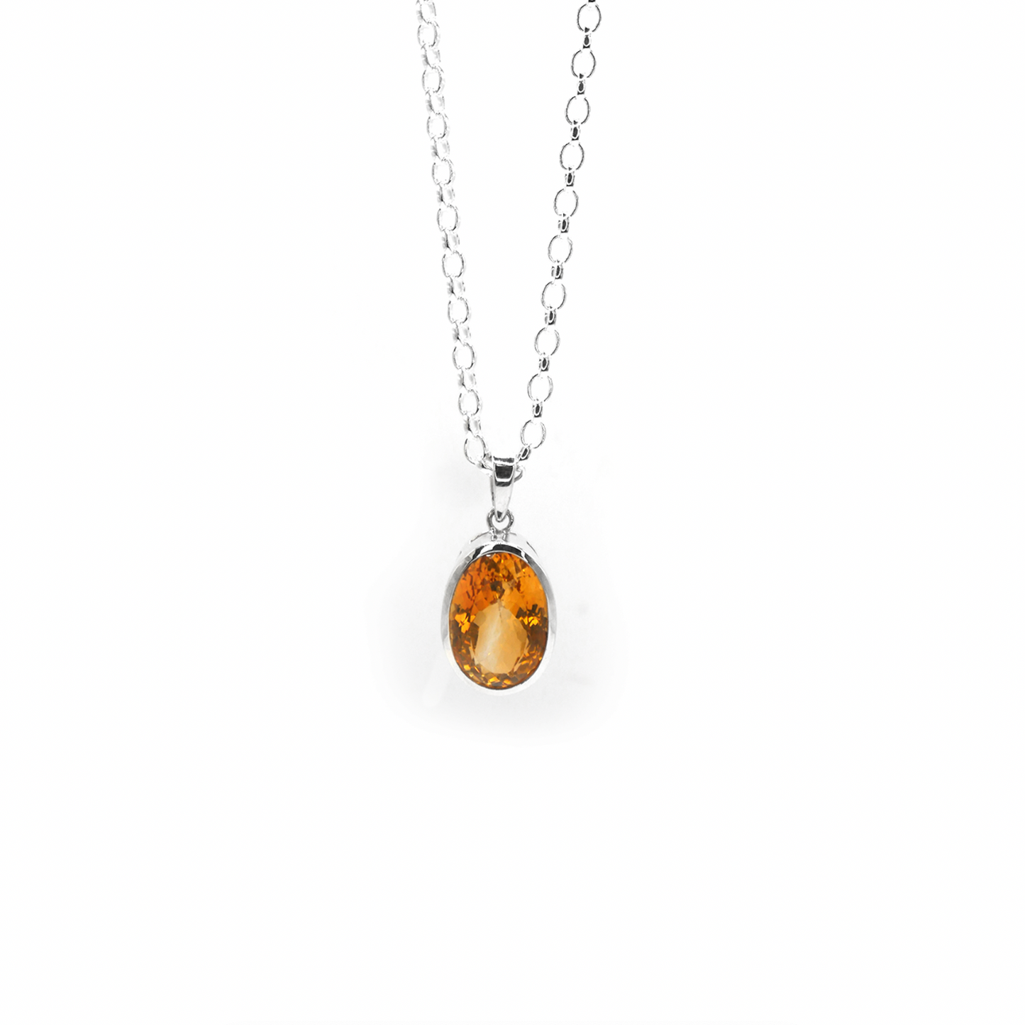Citrine Oval Maxi Necklace