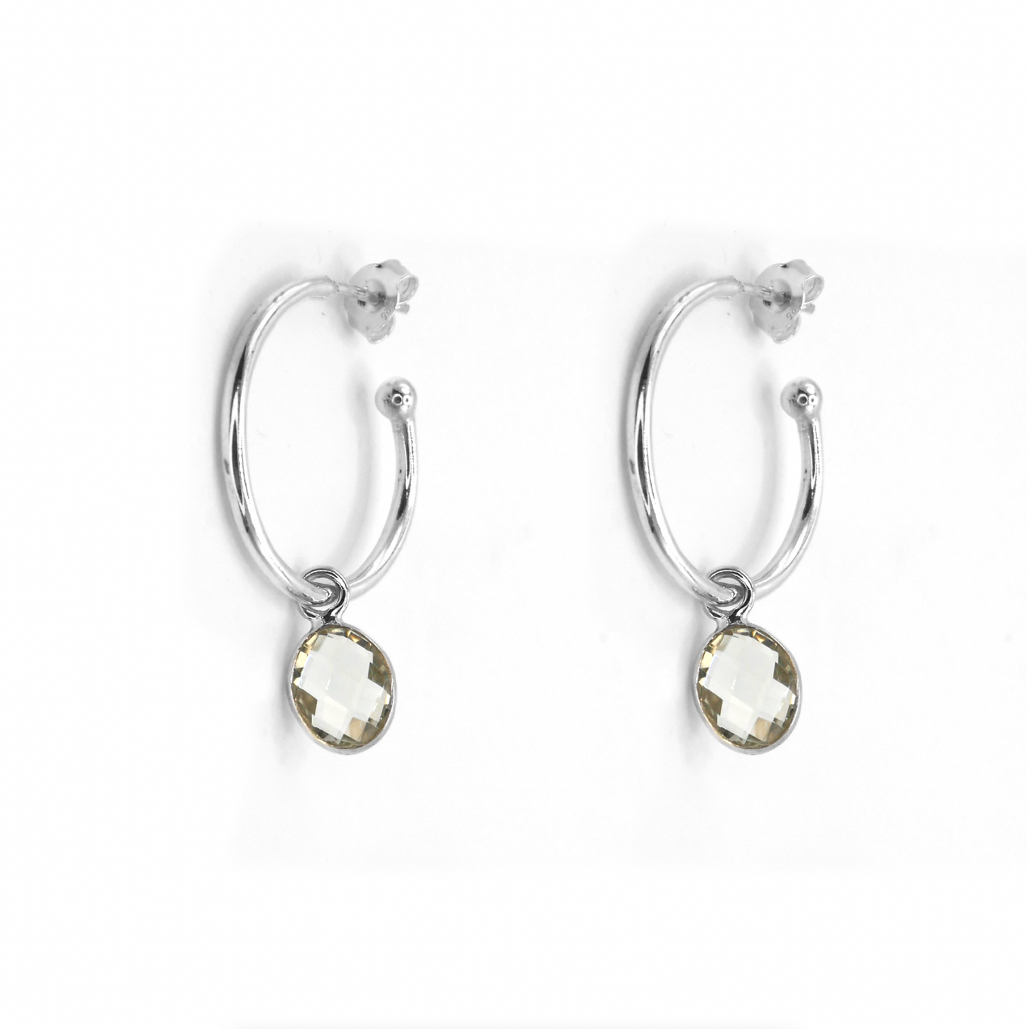 Green Amethyst Oval Sweetie Hoops