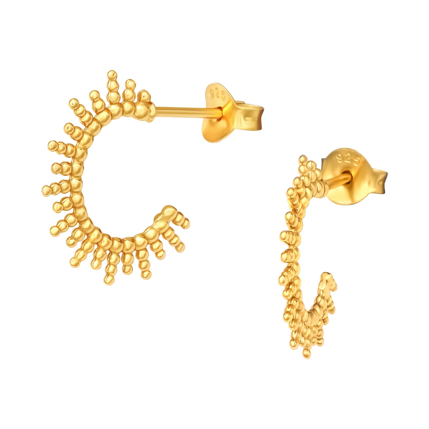 Capillary Hoops, 24ct Gold Plated - saltandco