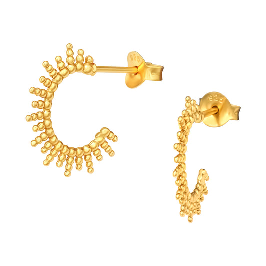 Capillary Hoops, 24ct Gold Plated - saltandco