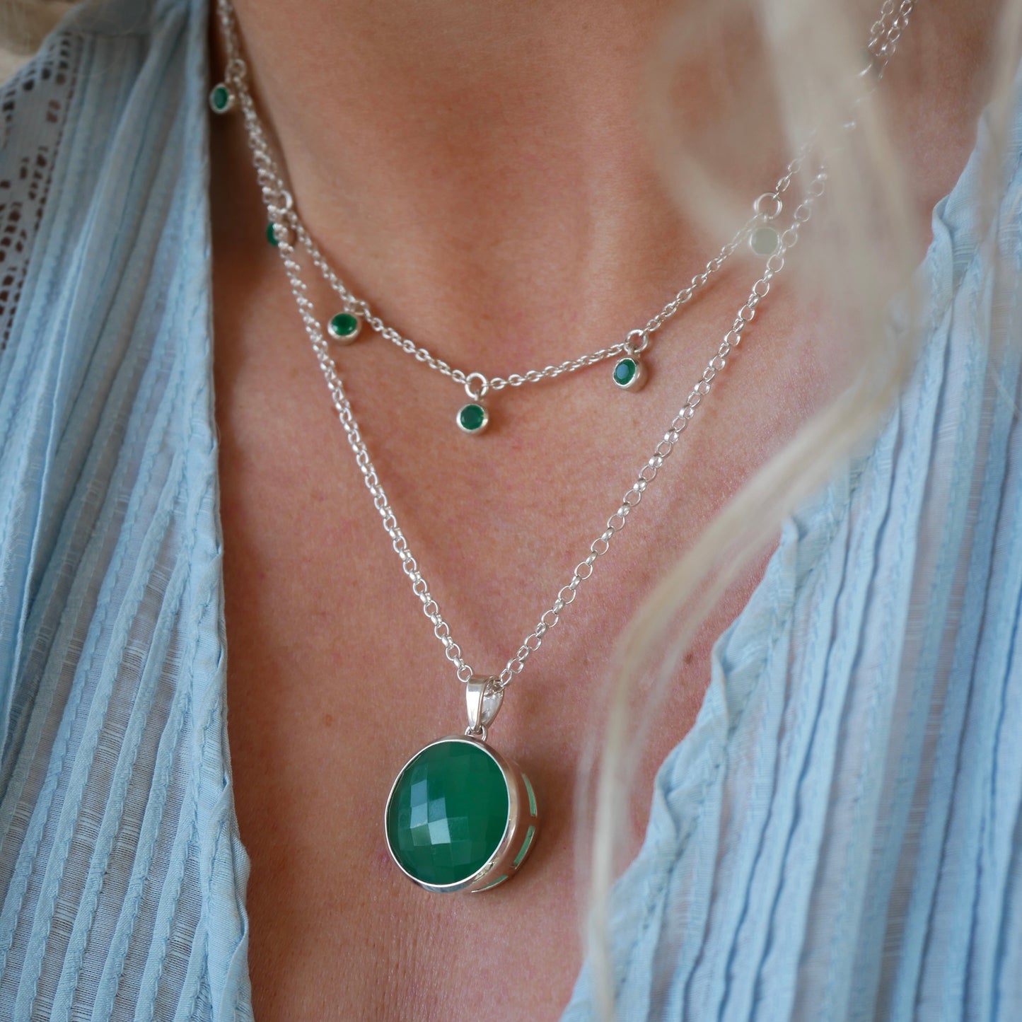 Green Onyx Multi Gemstone Necklace