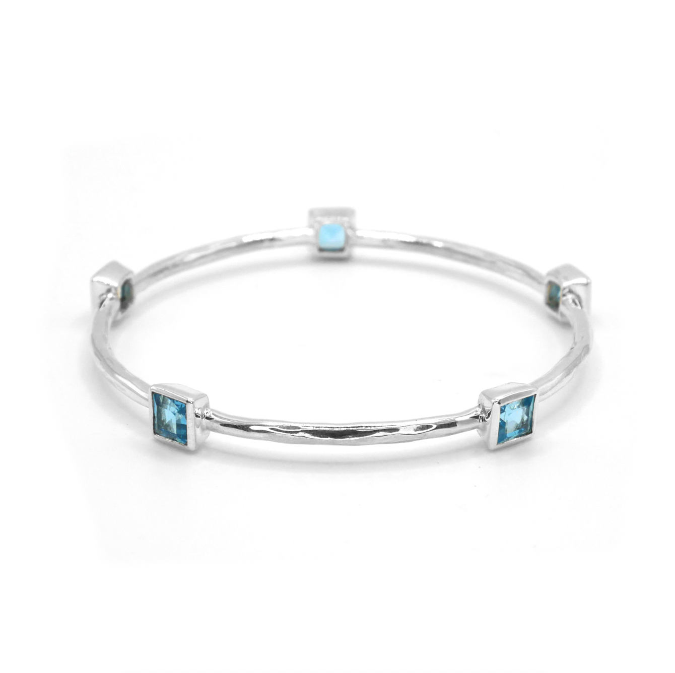 Topaz Bangle (Limited Edition Square Gemstone Version) - saltandco