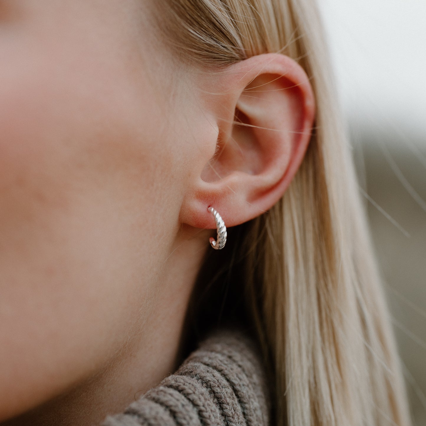 Screw Shell Stud Hoops - saltandco