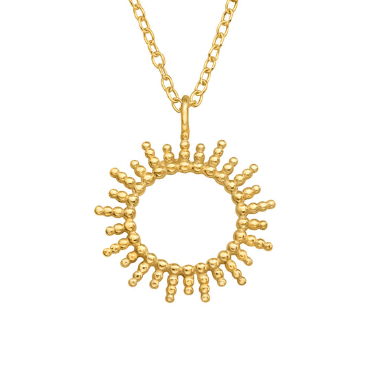 Capillary Necklace, 24ct Gold Plated - saltandco