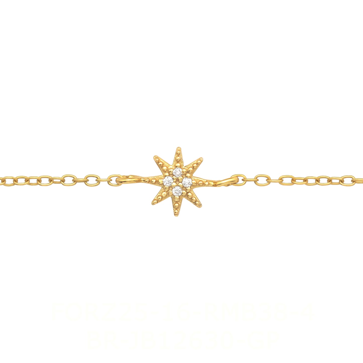 Night Star Chain Bracelet, 24ct Gold Plated - saltandco