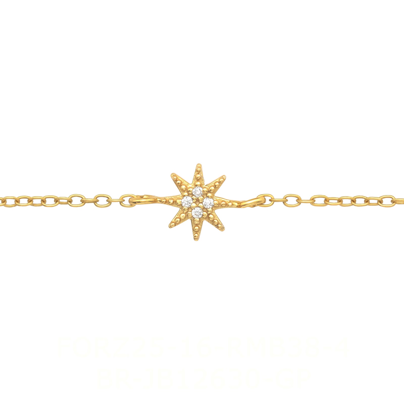 Night Star Chain Bracelet, 24ct Gold Plated - saltandco