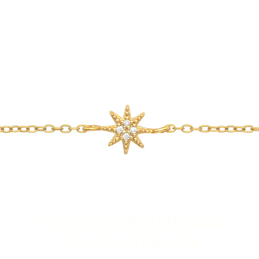 Night Star Chain Bracelet, 24ct Gold Plated - saltandco