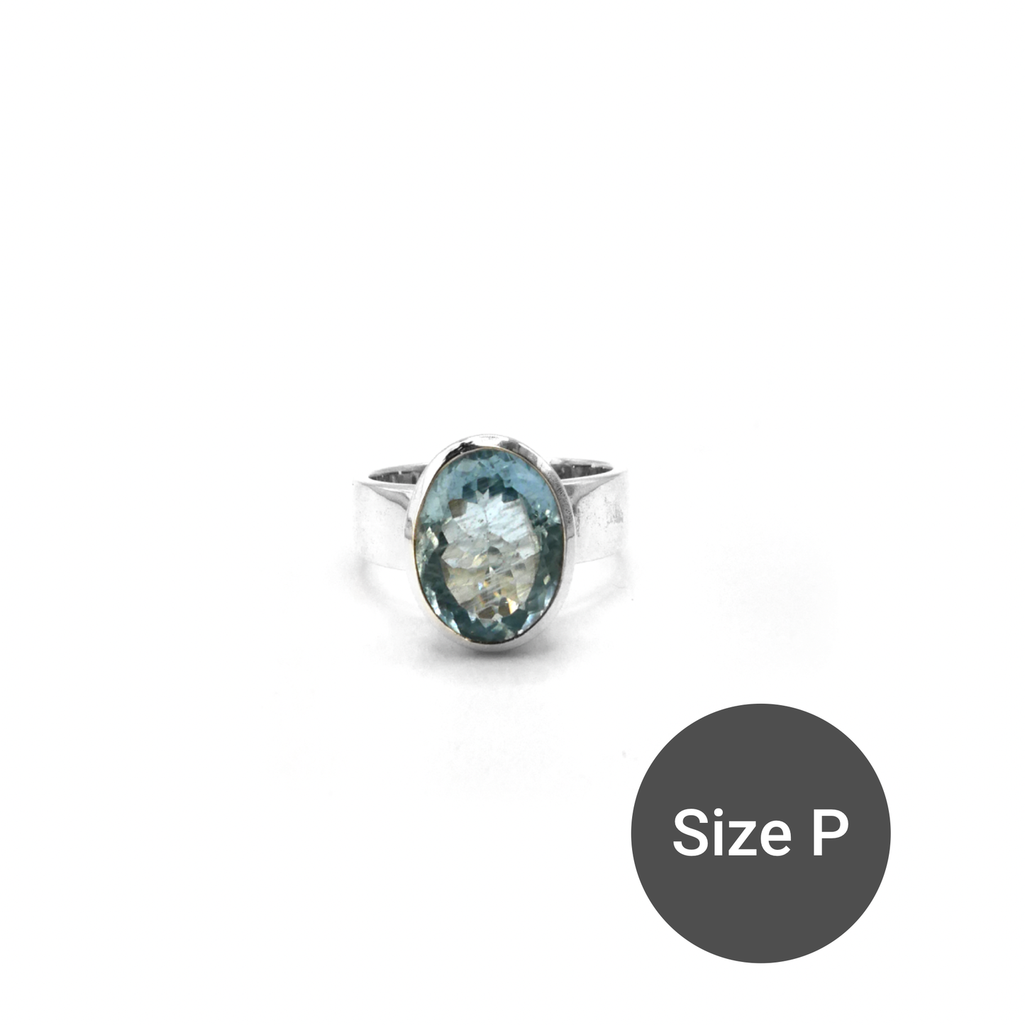 Aquamarine Oval Cinderella Ring, P