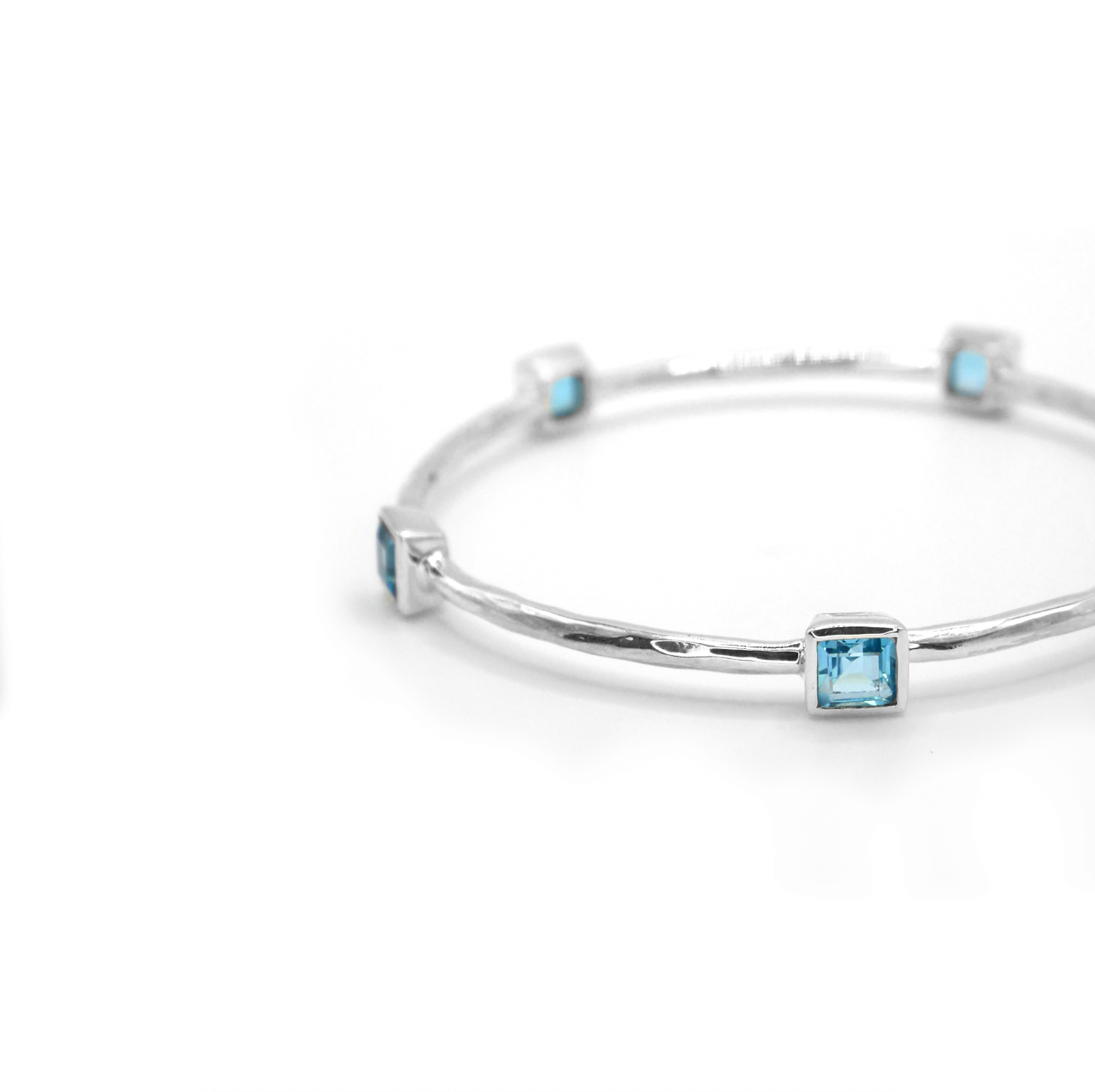 Topaz Bangle (Limited Edition Square Gemstone Version) - saltandco
