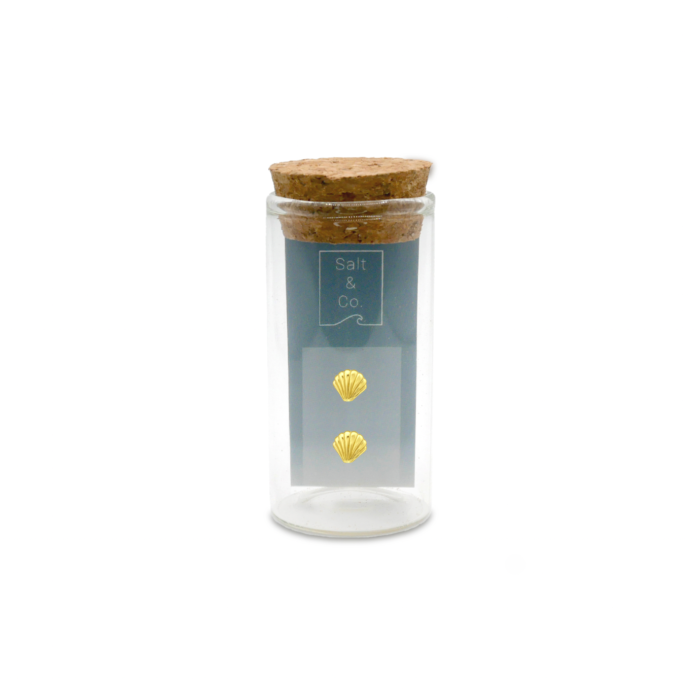 Seashell Studs, 24ct Gold Plated - saltandco