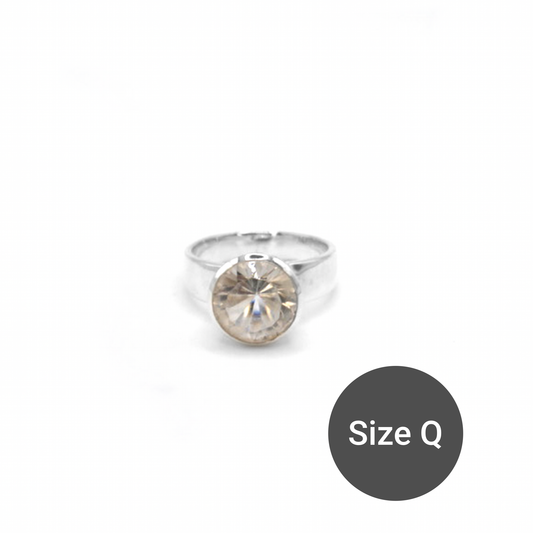 Clear Quartz Sweetie Ring, Q