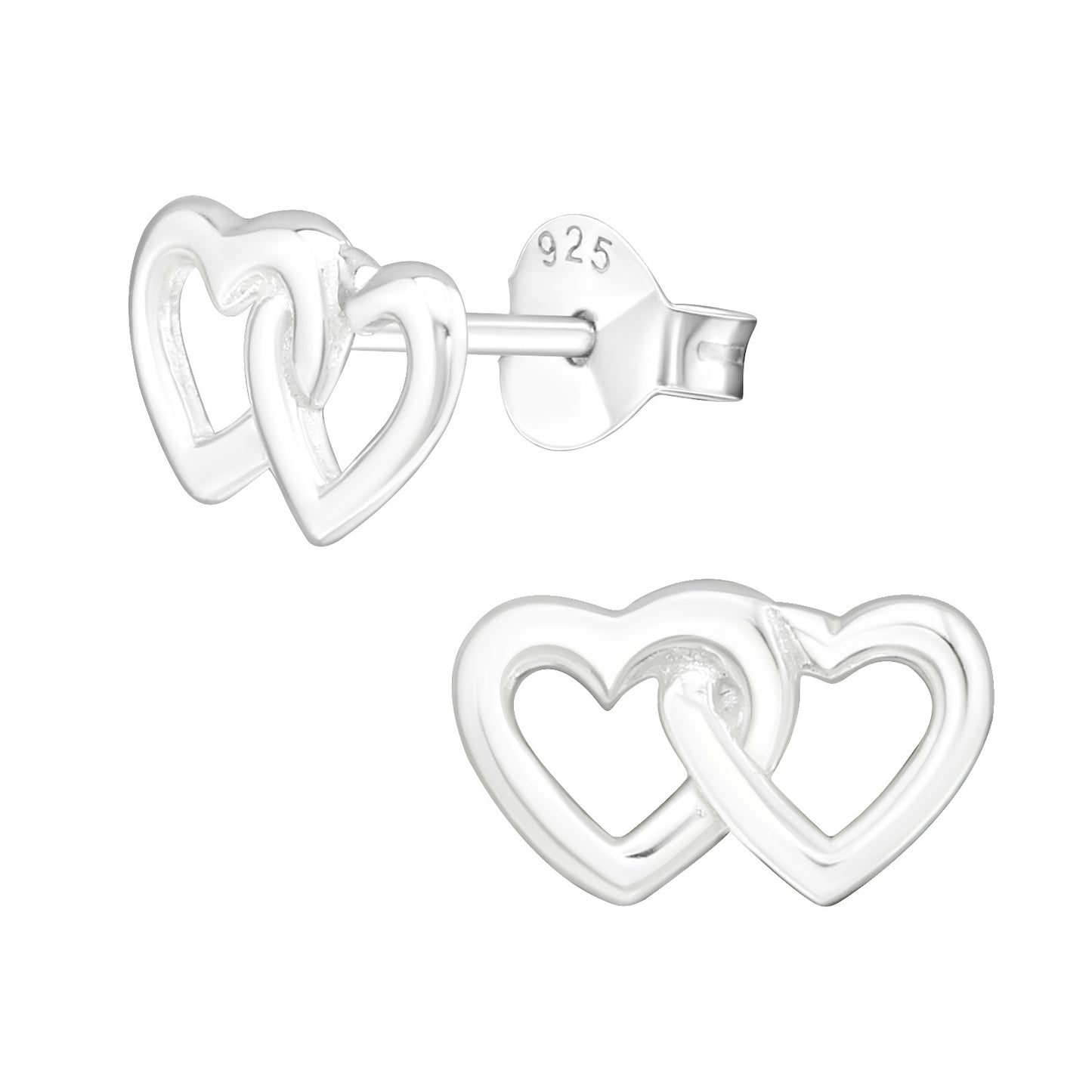 Linked Heart Studs