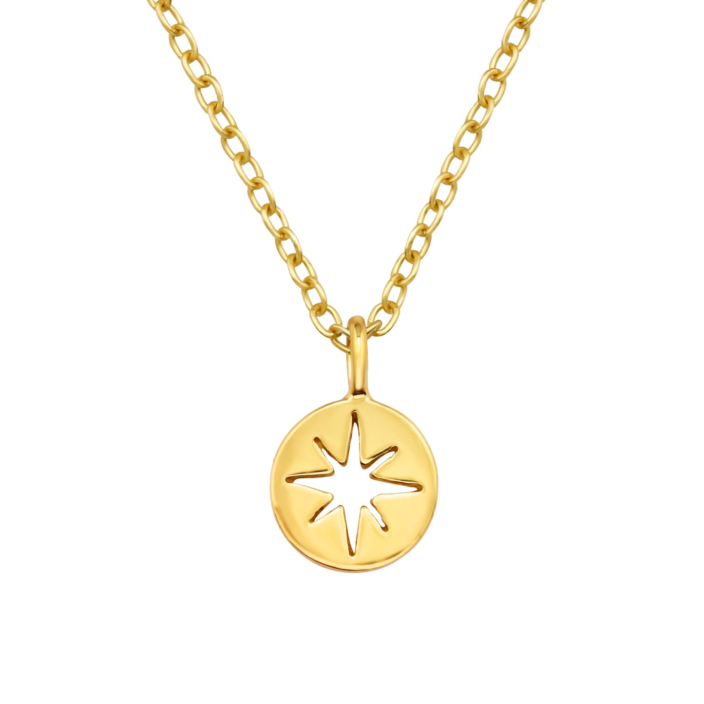 Cutout Star Necklace, 24ct Gold Plated