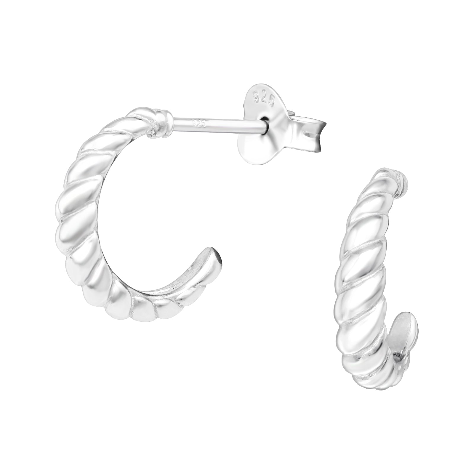 Screw Shell Stud Hoops - saltandco
