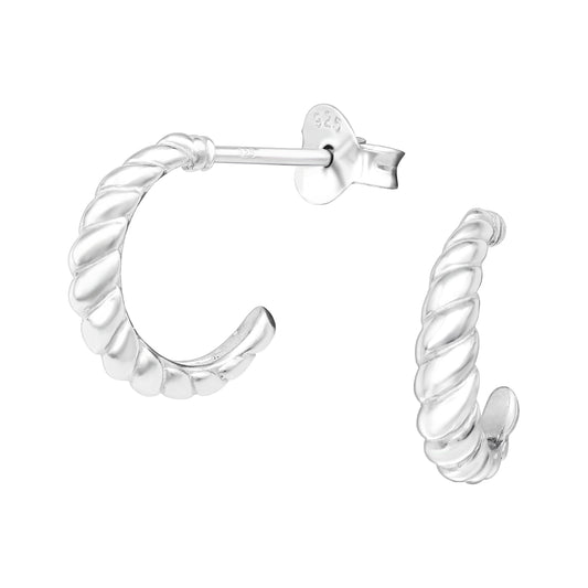 Screw Shell Stud Hoops - saltandco