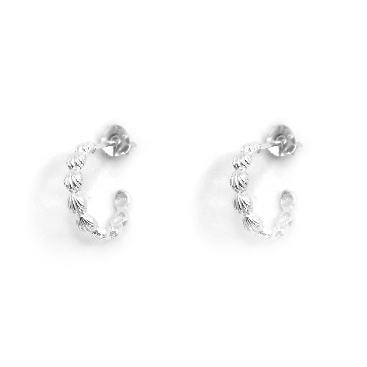 Seashells Mini Stud Hoops - saltandco