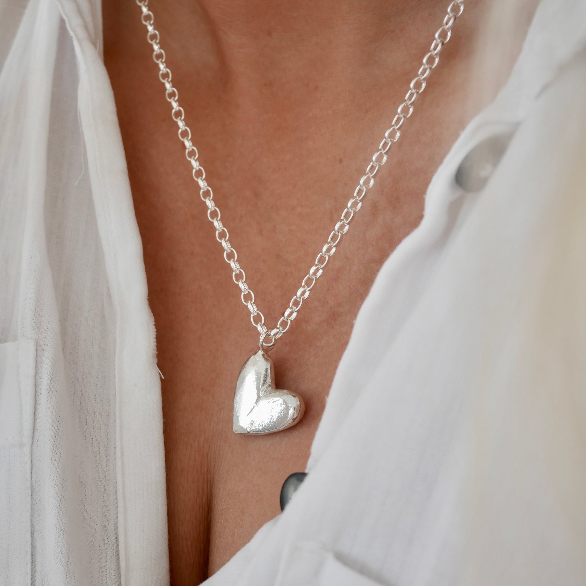Maxi Rustic Heart Necklace - saltandco