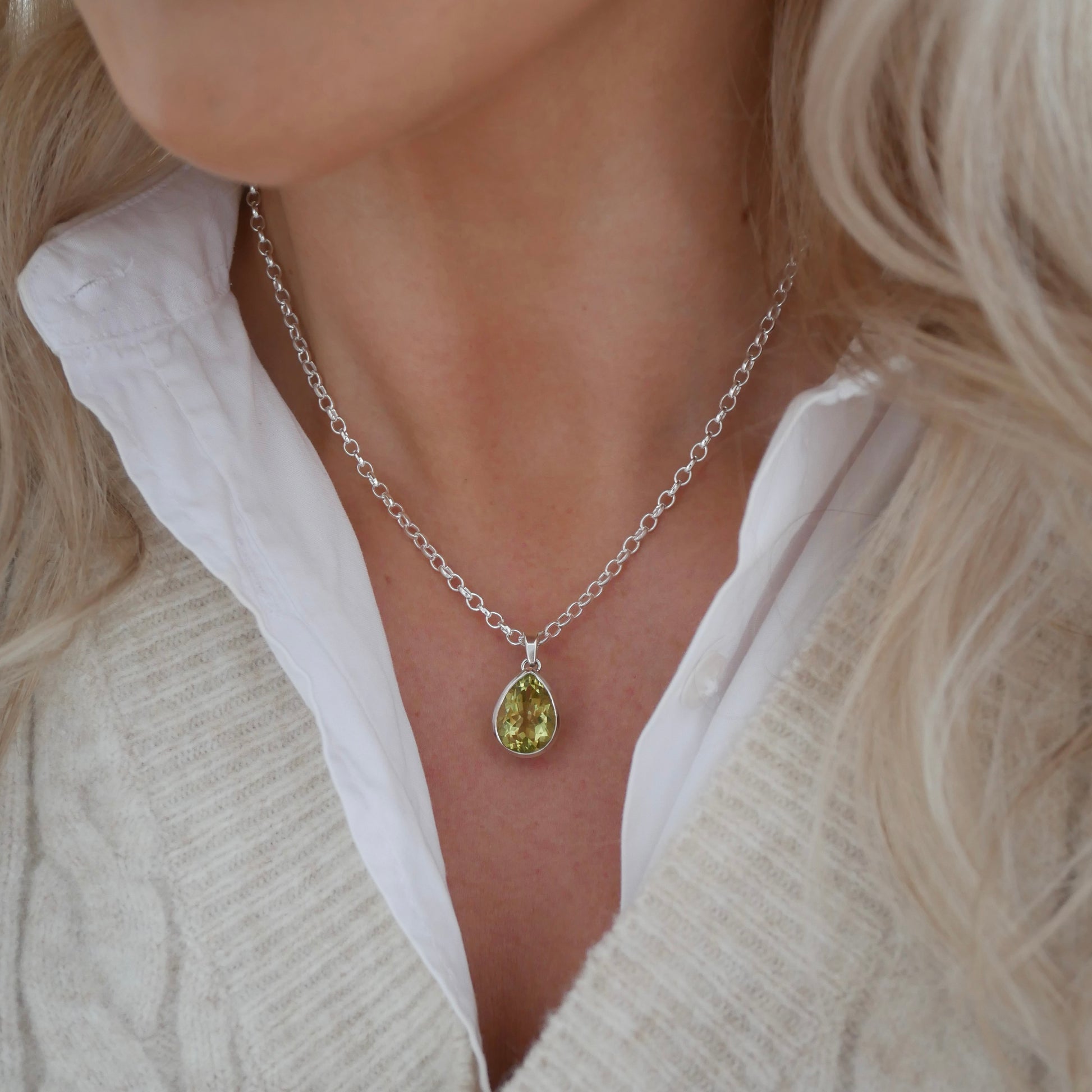 Yellow Quartz Water Necklace - saltandco