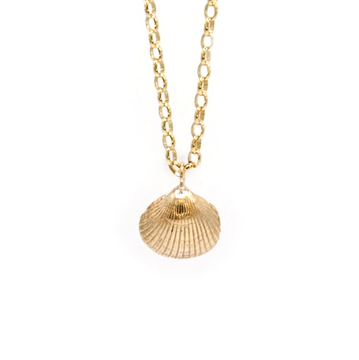 Bamburgh Maxi Shell Necklace, 9ct Gold