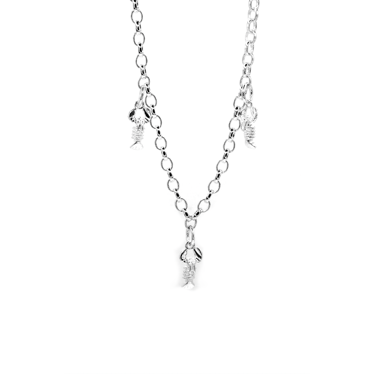 Trio of Lobsters Necklace