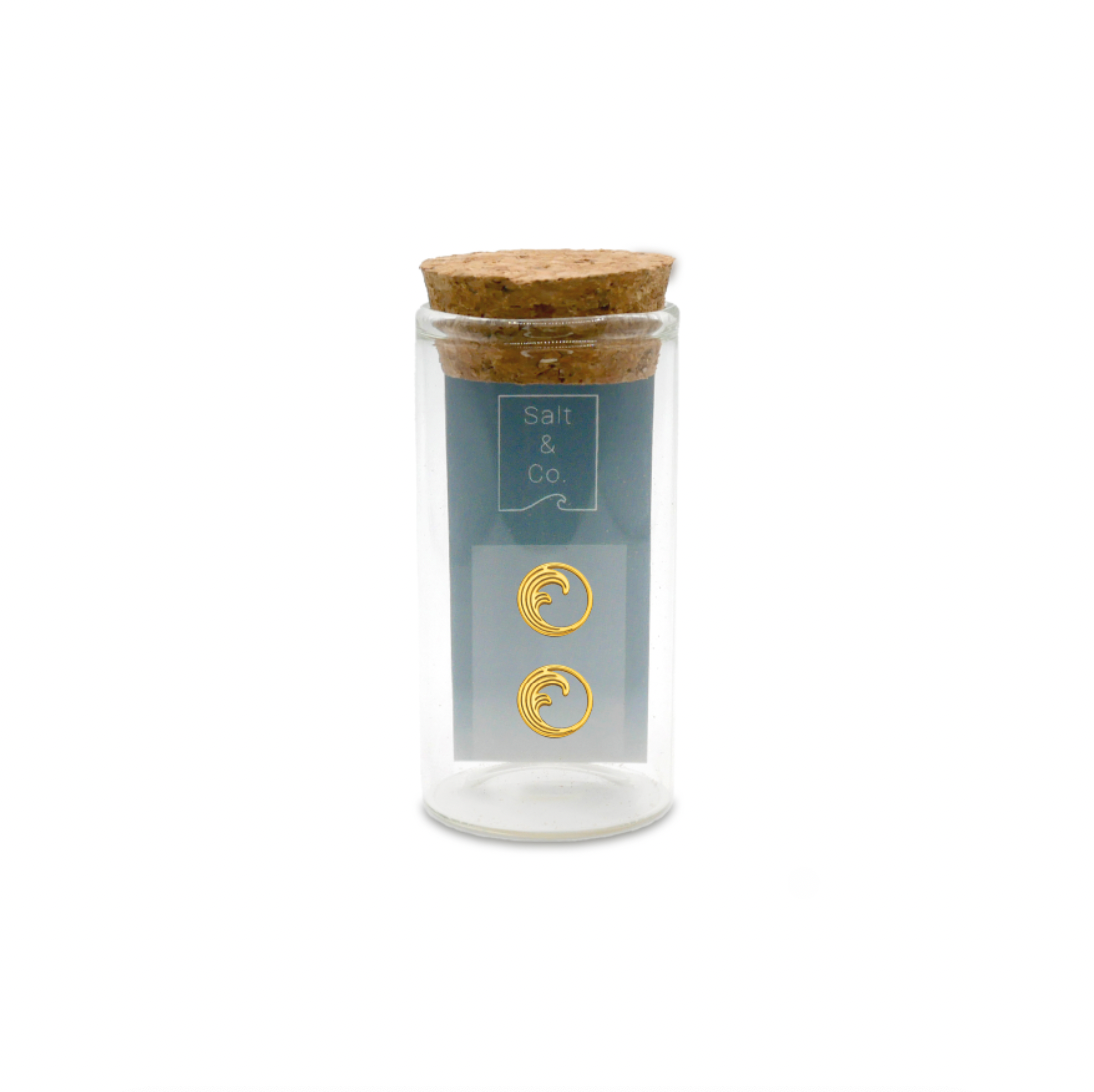 Ocean Studs, 24ct Gold Plated - saltandco