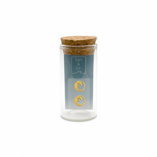 Ocean Studs, 24ct Gold Plated - saltandco