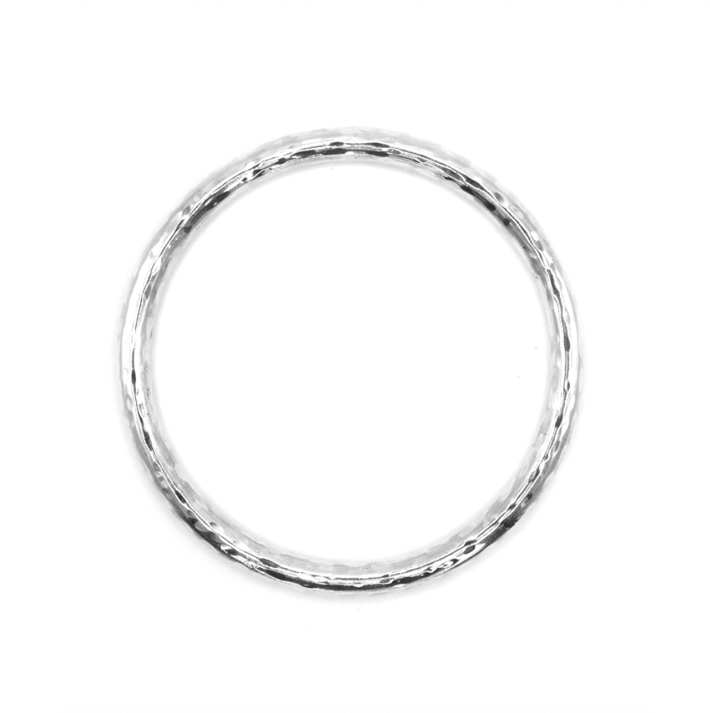 Chunky Hammered Bangle - saltandco