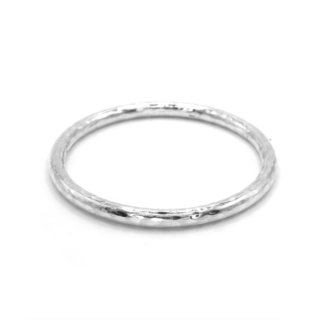 Chunky Hammered Bangle - saltandco