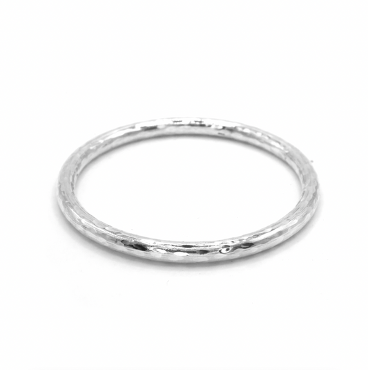 Chunky Hammered Bangle - saltandco