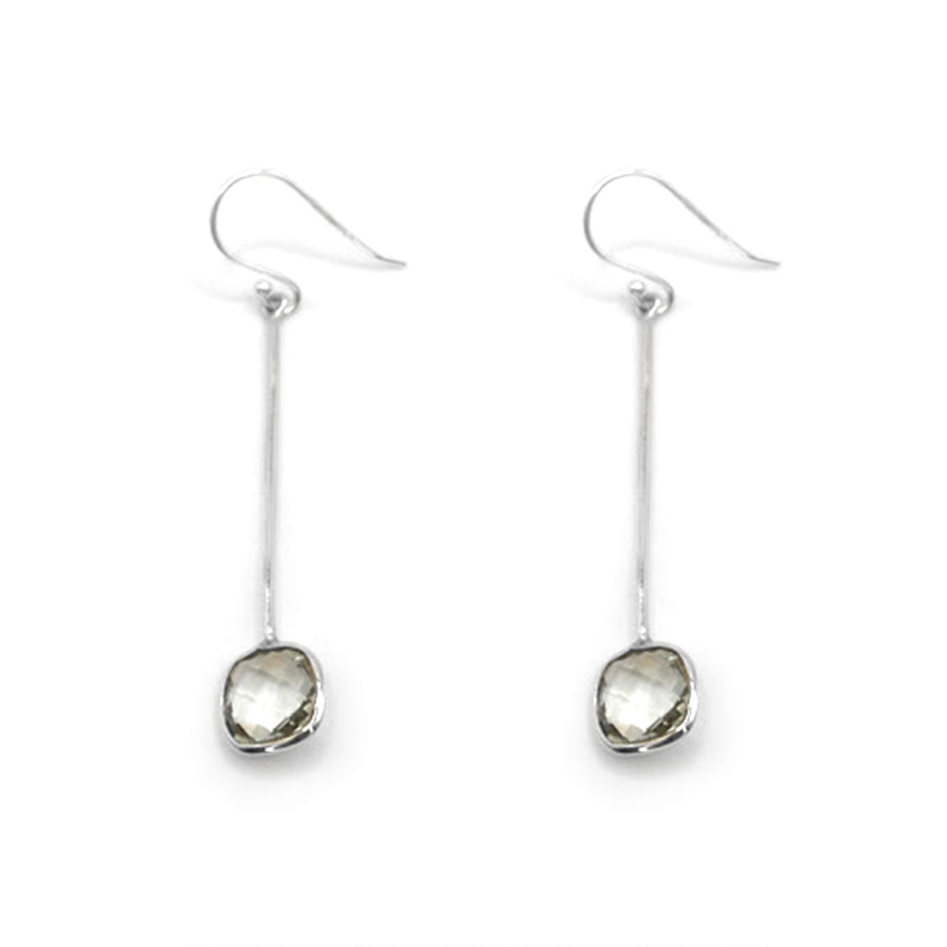 Green Amethyst Drop Earrings - saltandco