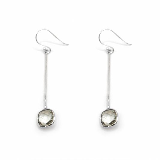 Green Amethyst Drop Earrings - saltandco