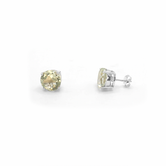 Green Amethyst Studs - saltandco