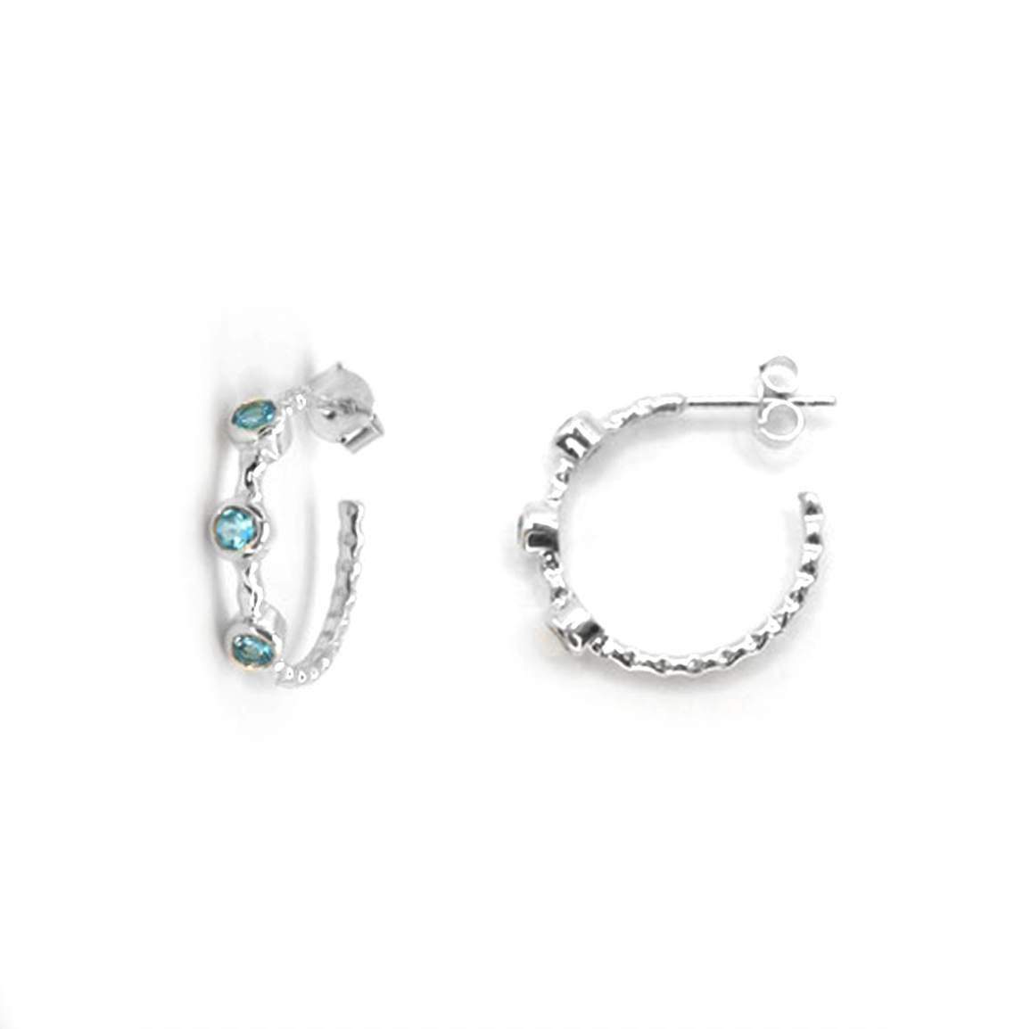 Topaz Trio Hoops - saltandco