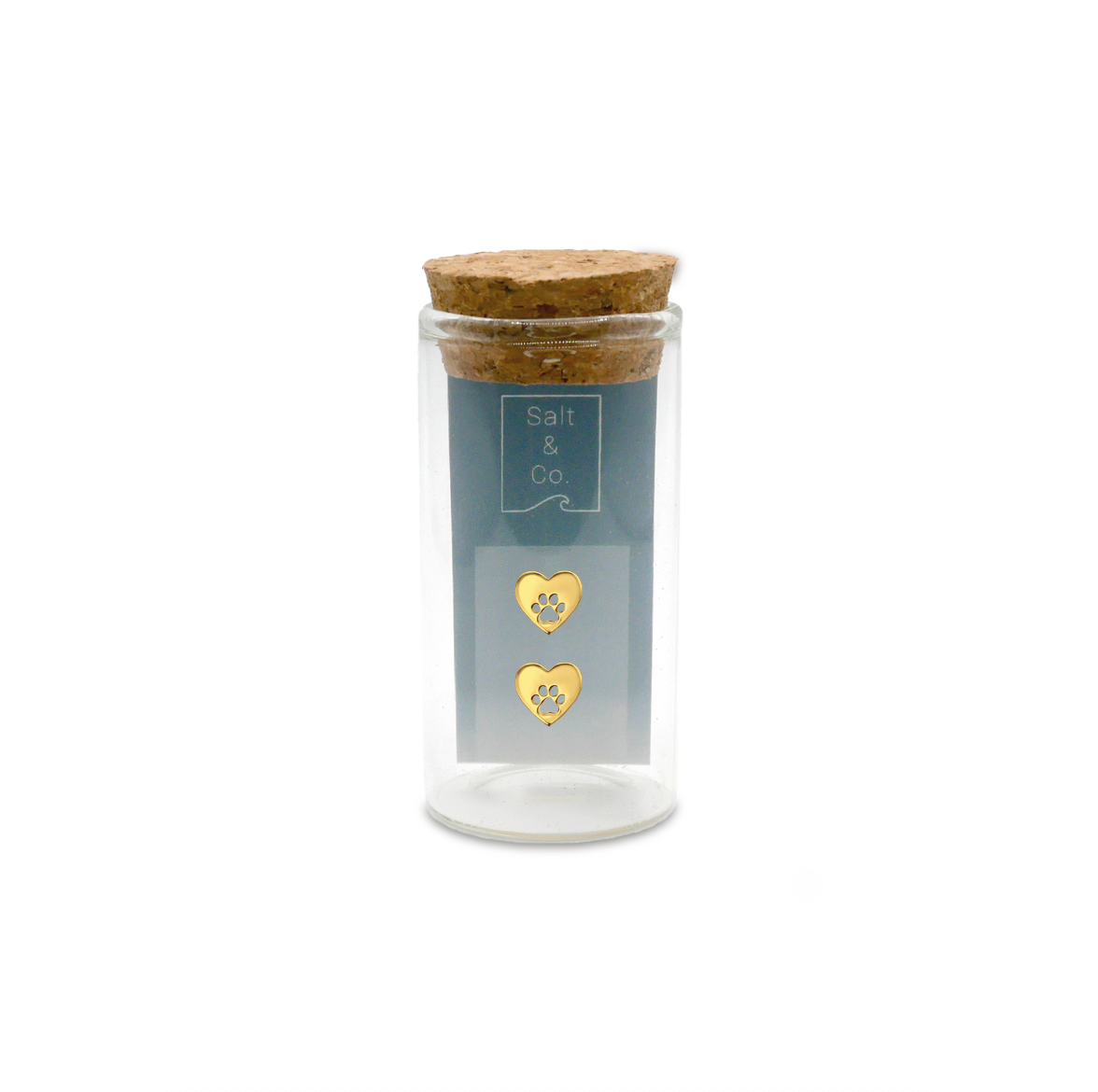 Paw Print Studs, 24ct Gold Plated - saltandco