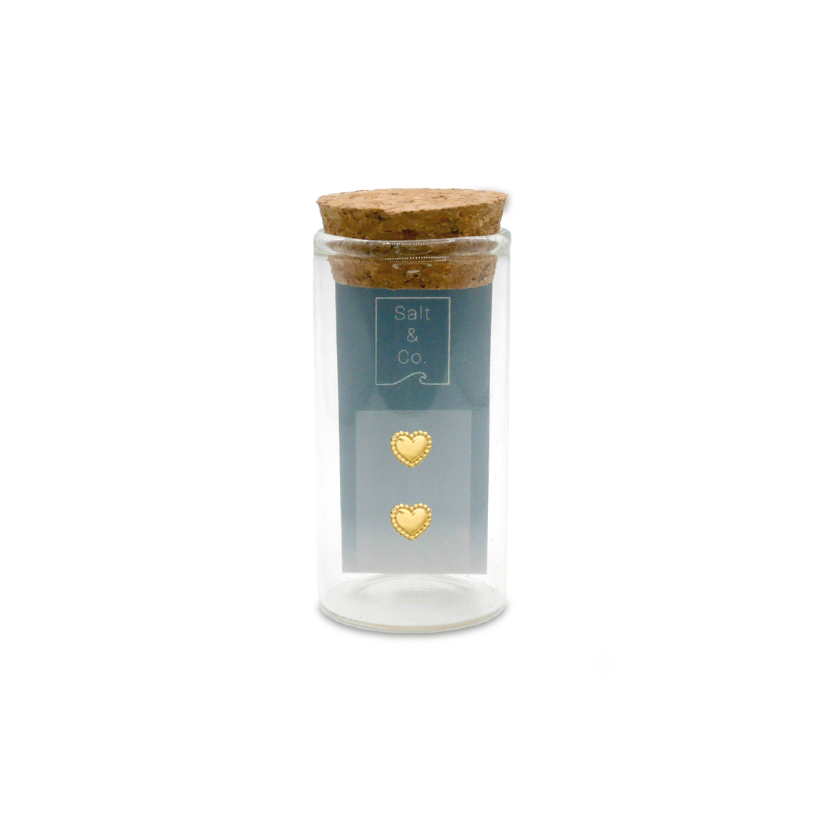 Detail Heart Studs, 24ct Gold Plated - saltandco