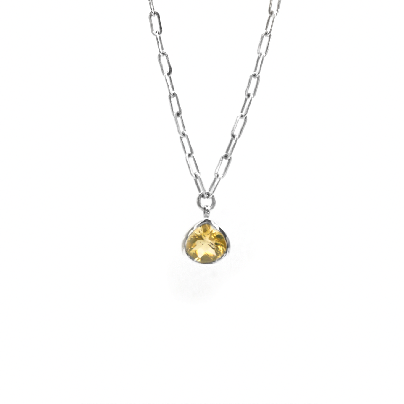 Lemon Quartz Trace Necklace