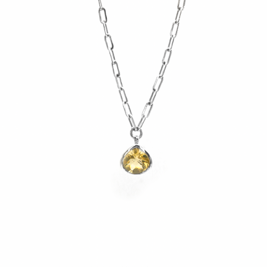 Lemon Quartz Trace Necklace