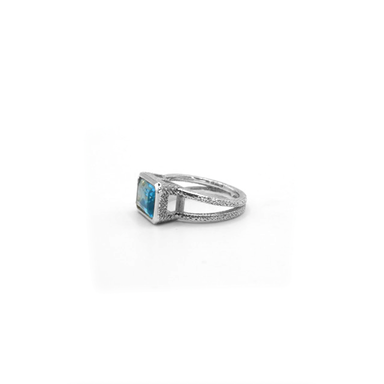 Topaz Duo Band Cinderella Ring, T - saltandco