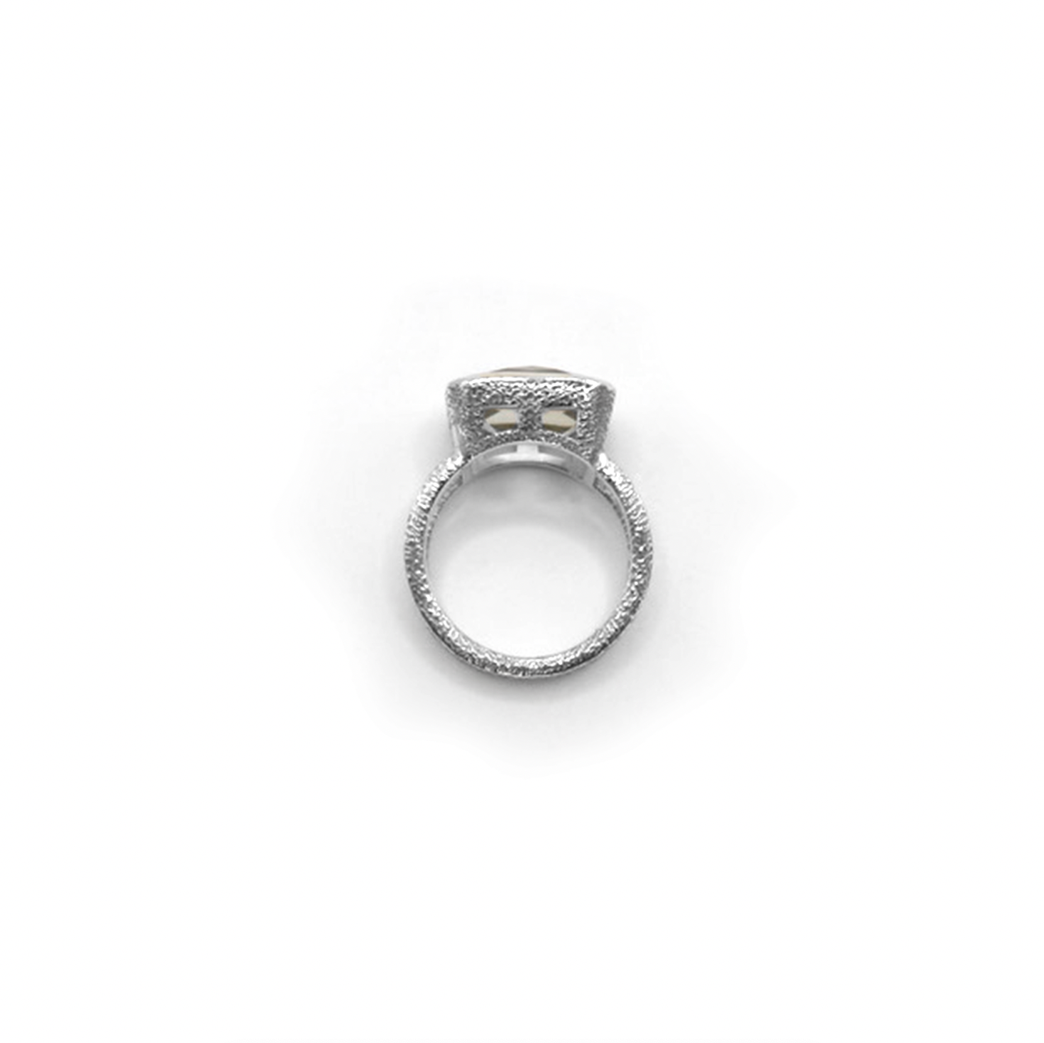 Green Amethyst Duo Band Cinderella Ring, T - saltandco