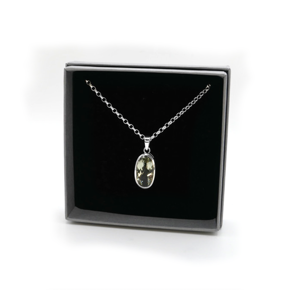 Green Amethyst Oval Necklace - saltandco