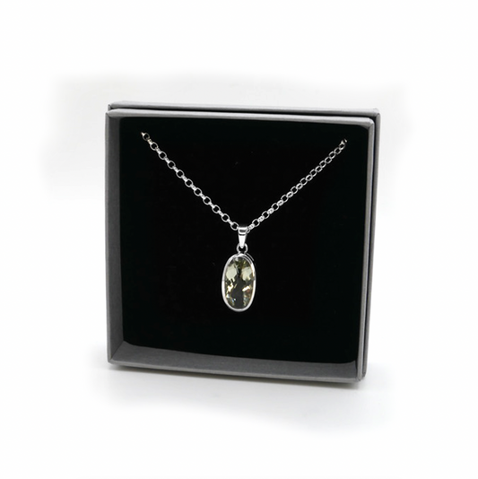 Green Amethyst Oval Necklace - saltandco