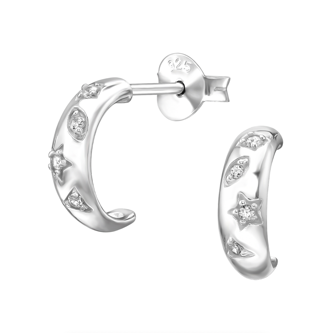 Crystal Mini Hoops