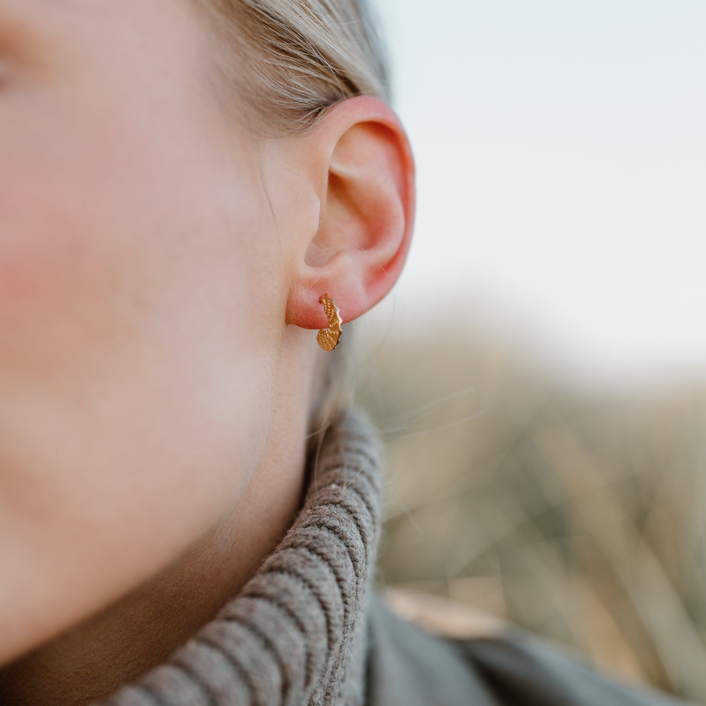 Ripples Mini Hoops, 24ct Gold Plated