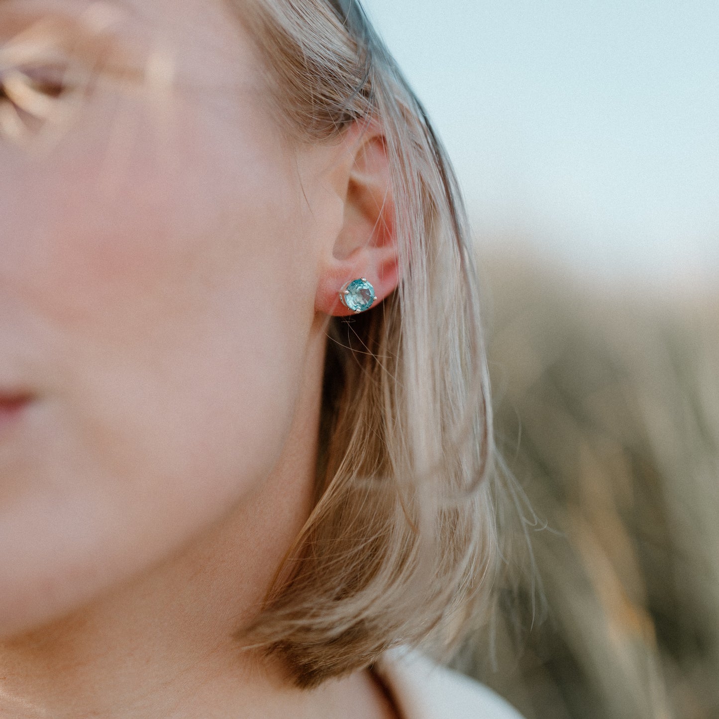 Topaz Stud Earrings - saltandco