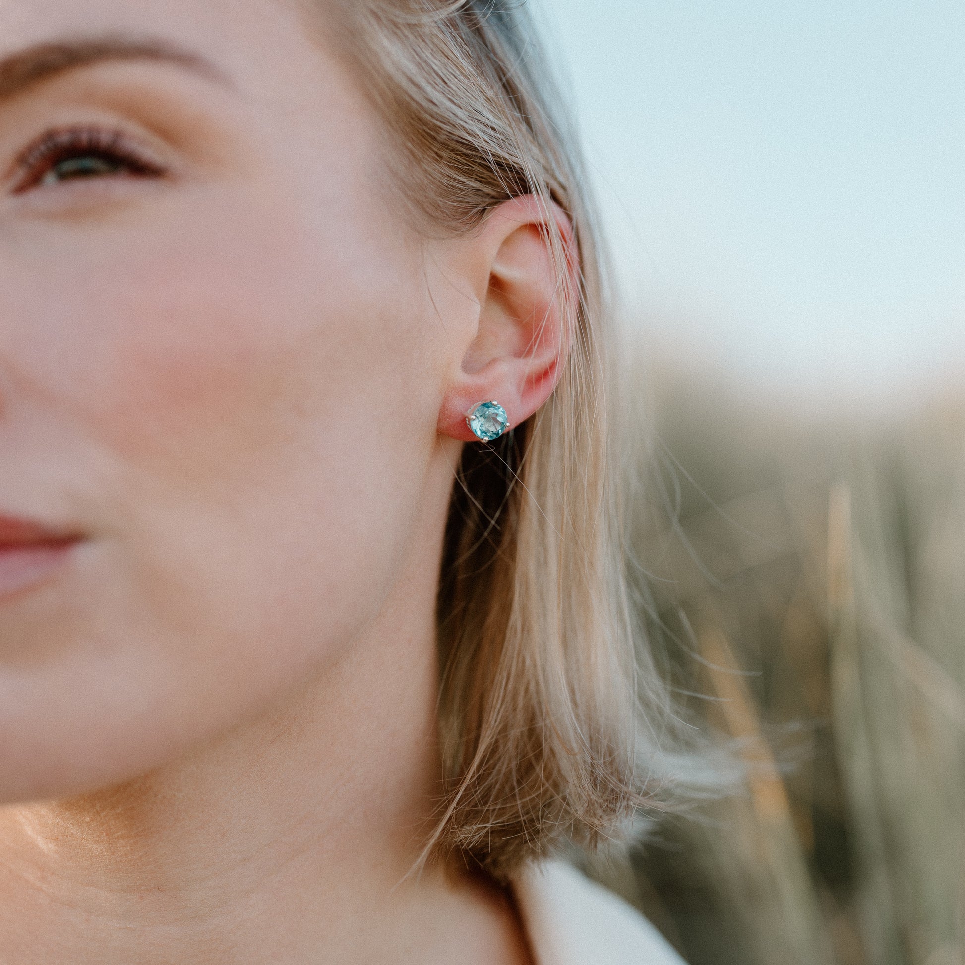 Topaz Stud Earrings - saltandco