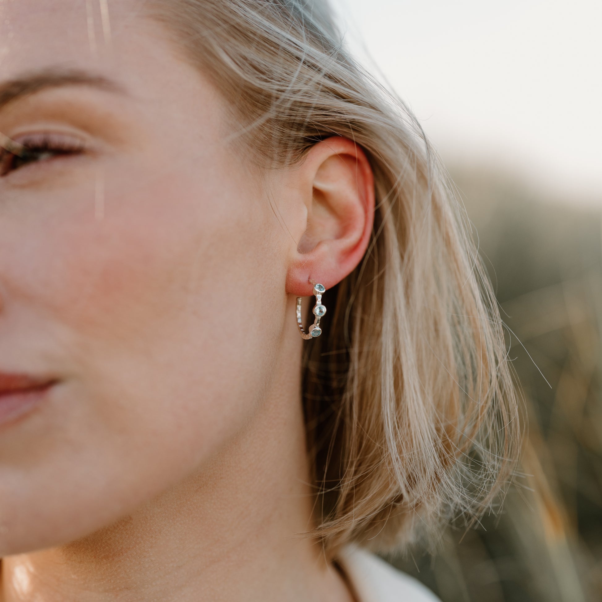 Topaz Trio Hoops - saltandco