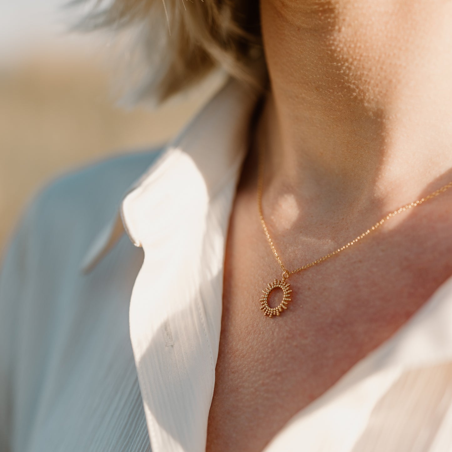 Capillary Necklace, 24ct Gold Plated - saltandco